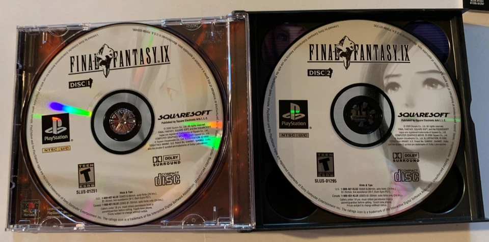 PlayStation 1  PS - Final Fantasy IX - 2000 - Black Label - CIB w/Manual & Reg - Image 3 of 4