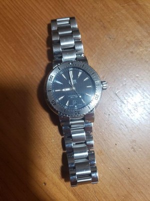 Oris Aquis Diver's Date Automatic Black Round Dial 21cm Silver Band Accessary