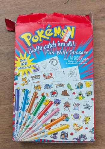 Vintage 1999 Rose Art Pokémon Washable Markers Set - 8 Count TESTED & WORKING
