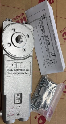 C.R. Laurence Silber Aluminium Türschließer mit Beschlägen & Anleitung - Bild 1 von 4
