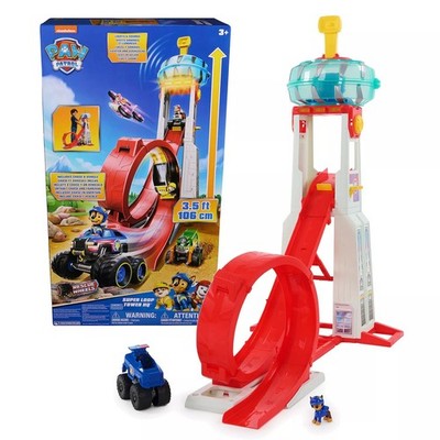 PAW Patrol: Rescue Wheels Super Loop Tower HQ w/ Light Sound Vehicle Launch NEW!