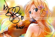 Erica Lindbeck Voice Actress Kaori Miyazono Signed 7.5 x 5 Photograph *With COA*