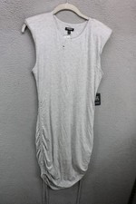 Express Sleeveless Shoulder Pads Rouched Side Bodycon Dress-Small-NWT-Minimalist