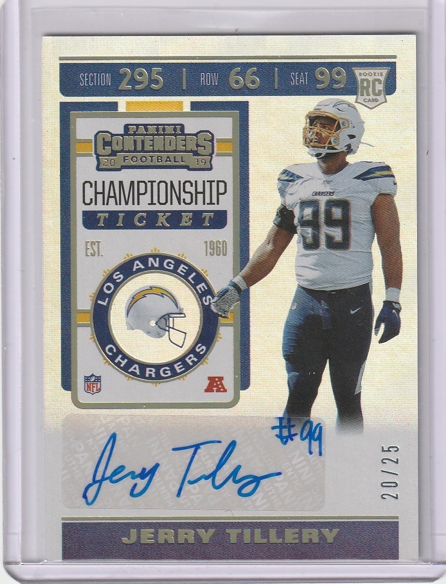 Jerry Tillery Panini Contenders #280 Autograph-Championship