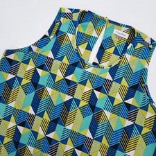 Calvin Klein Women's Sleeveless Geometric Print Knee Length Dress Size 16