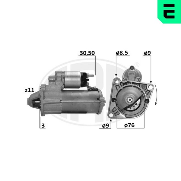 Anlasser Starter ERA 220687A 12V FüR Opel Combo Tour X12 GroßRaumlimousine Cdti-image