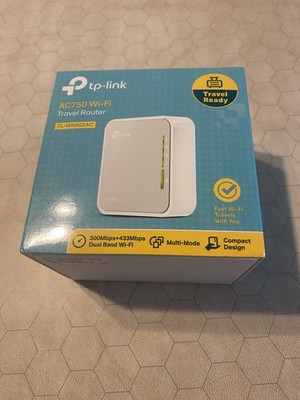 Open-Box TP-Link AC750 Wi-Fi Portable Travel Router TL-WR902AC (W1-B5-45)