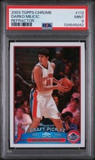 2003 Topps Chrome Darko Milicic #112 Rookie Refractor PSA 9 Detroit Pistons