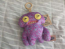 FUGGLER KEYRING ZURU RARE BLUE BUTTON NEW NWT 2025 PLUSH PURPLE YELLOW