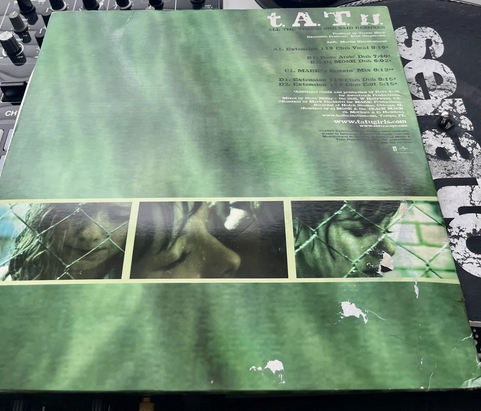 t.A.T.u. – All The Things She Said 2002 Press 2X12" PROMO In Pic Cover VG+/VG - Image 2 of 4