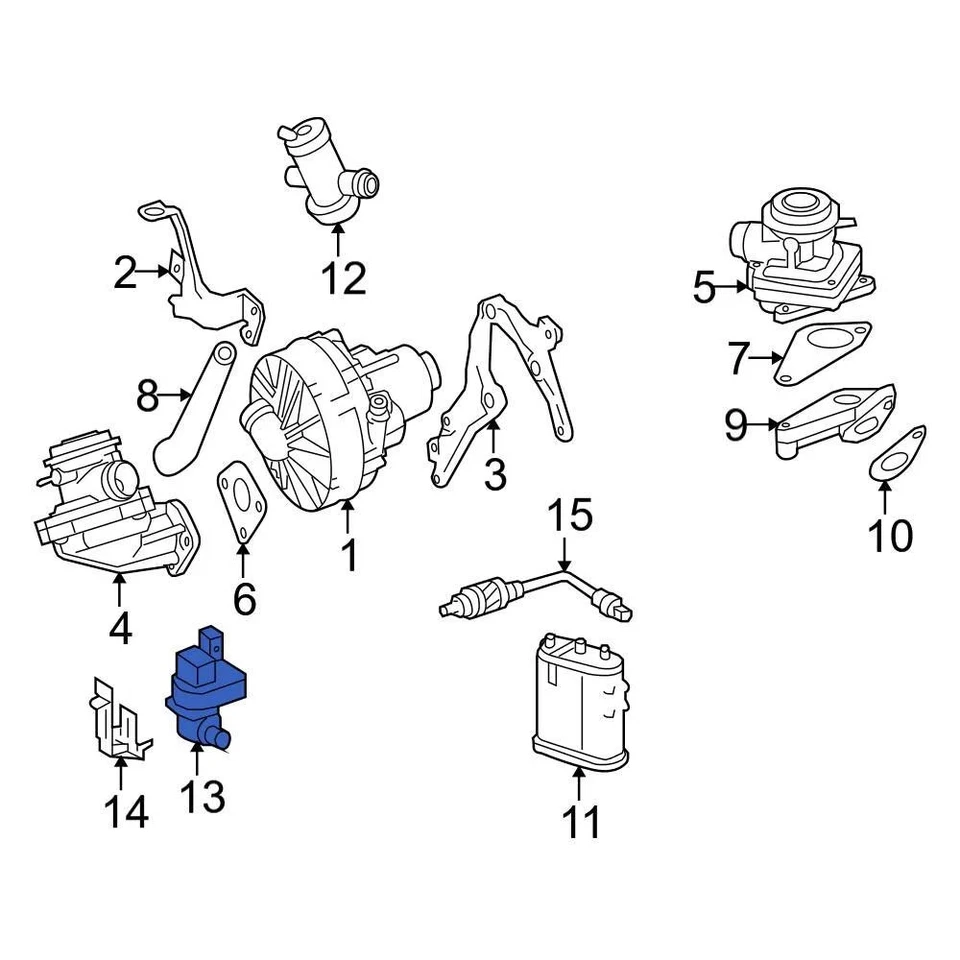For Mercedes-Benz SL63 AMG 09-12 Mercedes-Benz Vapor Canister Purge Solenoid Foto 3 de 4