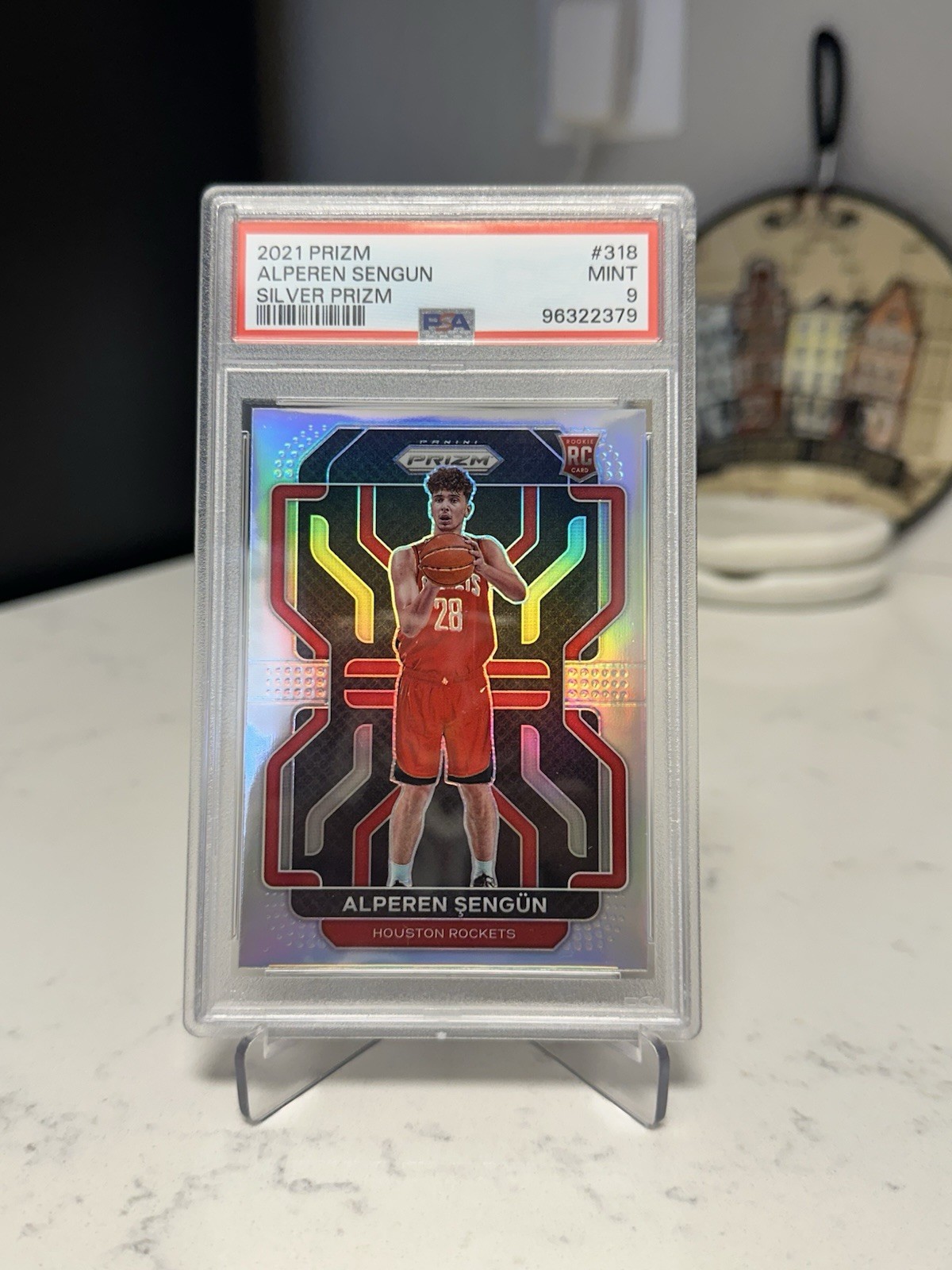 2021-22 Panini Prizm #318 Alperen Sengun Silver RC PSA 9 MINT Rookie