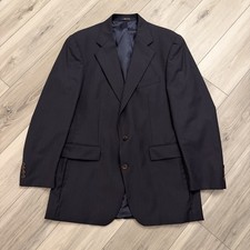 Vintage Chaps Ralph Lauren Men s Navy Blue Virgin Wool Blazer Size 41T