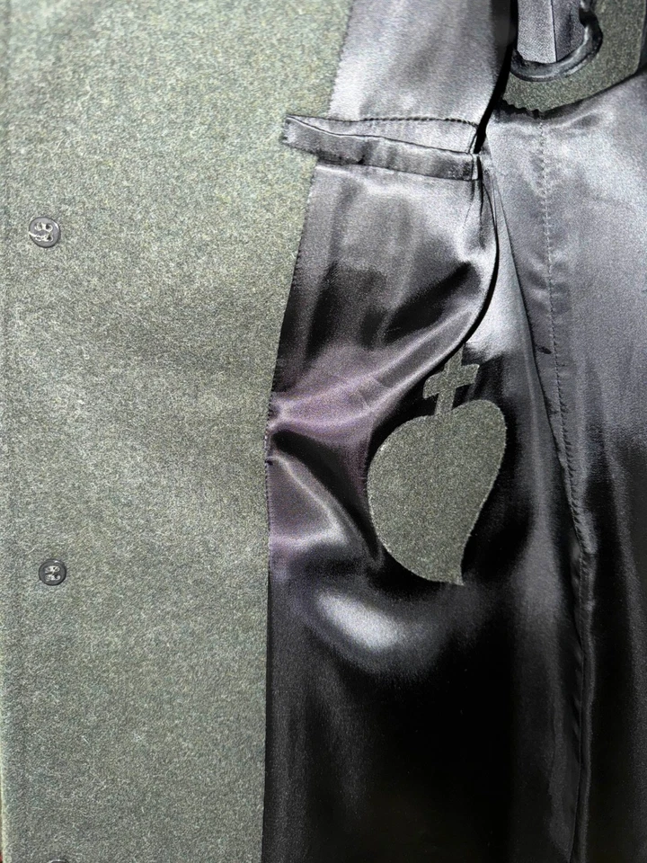 Authentic Gucci Trench Coat Wool Green Men Sz 46 - Image 2 of 4