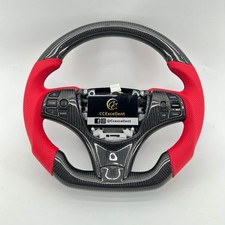 Ccexcellent For Acura Mdx Rlx 2014-2019 Carbon Fiber Steering Wheel Red Leather Ccexcellent For Acura Mdx Rlx 2014-2019 Carbon Fiber Steering Wheel Red Leather