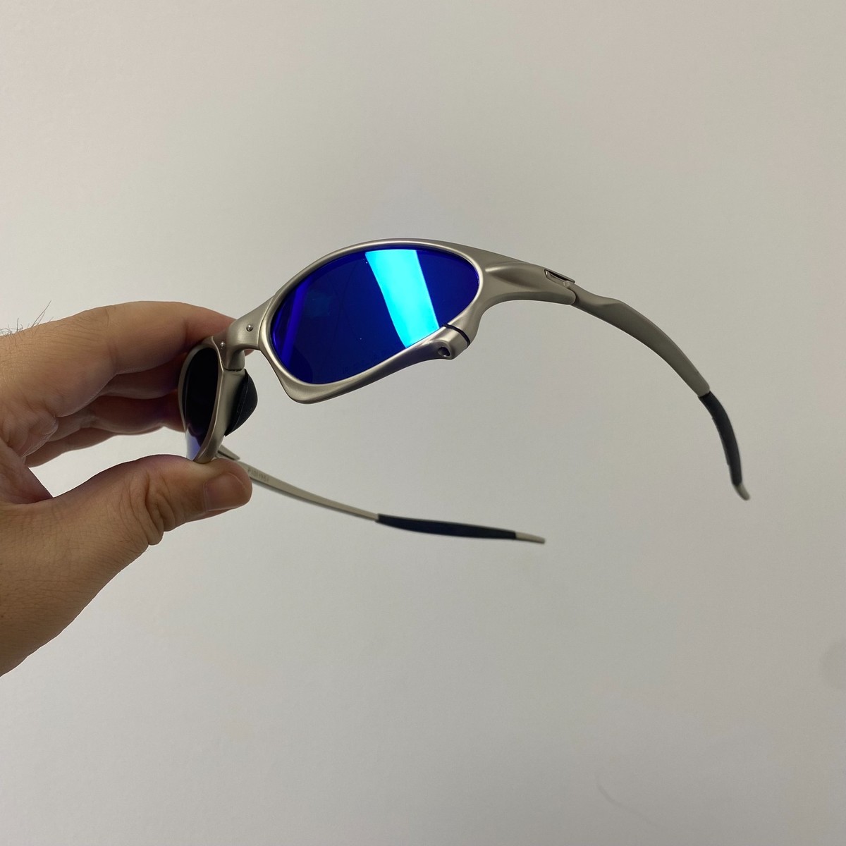 サングラス/メガネ OAKLEY Penny Oakley Penny X-Mental Retro Sunglasses Silver Frame/Blue Lens