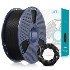 PLA Plus Filament 1.75mm Black 1KG, Neatly Wound 3D Printer Filament 1.75mm, ...