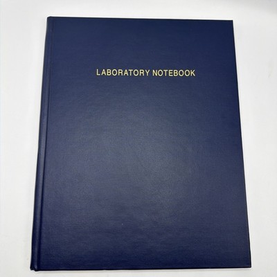 Laboratory Notebook Grid Format 96 Pages 8.5 x 11.25 Inch Lab Blue NEW