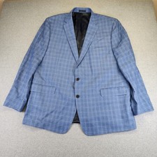 Lauren Ralph Lauren Mens 50L WOOL SILK Plaid Check Blazer Sport Coat Suit Jacket