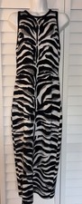 Express Bodycon Tank Dress Women's Sz M Zebra Animal Print Cocktail Midi Y2K