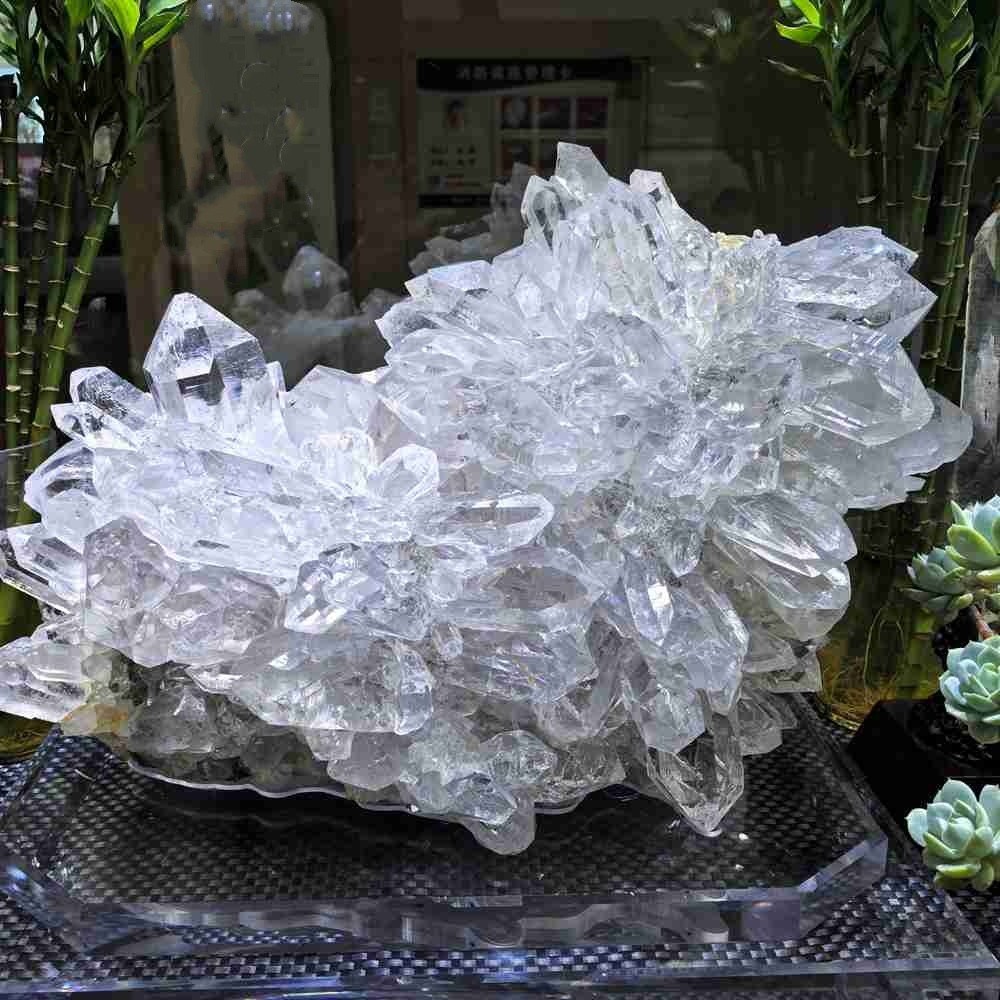 114LB TOP Natural Rare Clear Quartz Crystal Himalayan Cluster Mineral Collect A+