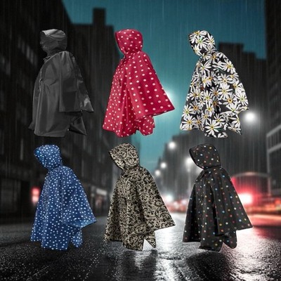 Womens Fold Up Mini Maxi Raincoat Poncho One Size Fits All Various Patterns