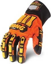 Oil and Gas Impact Safety Gloves Large Orange