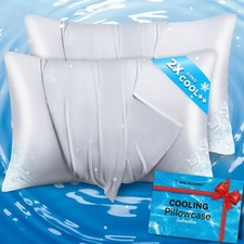 Cooling Pillow Cases for Hot Sleepers Pillow Covers Queen Size Set of 2, Cool...