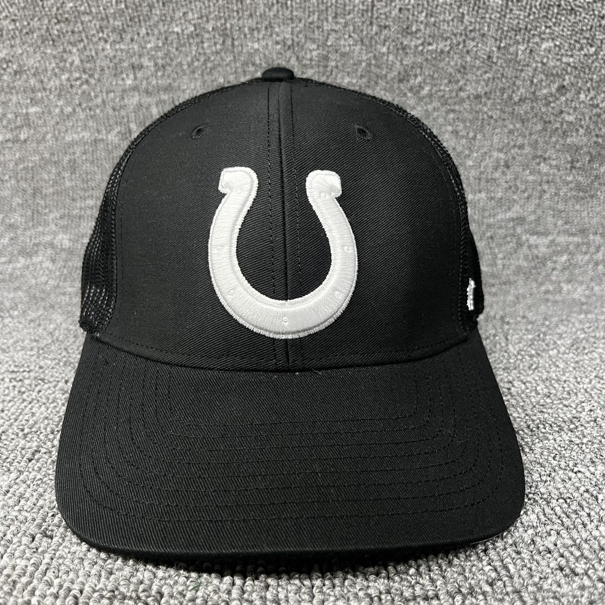 '47 Indianapolis Colts Trucker Snapback Hat Black White Mesh Cap