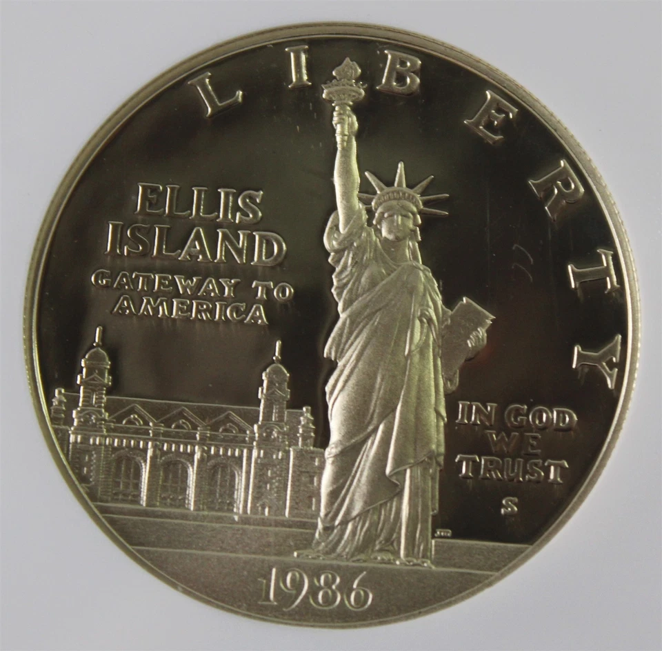 1986-S San Francisco Liberty Ellis Island Silver Dollar NGC PF 70 Ultra Cameo - Image 3 of 4