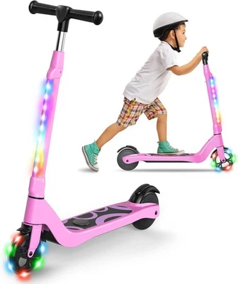 MARKENLOS 5.3" E Scooter Kinder für 6-10 Jahre E Roller Kinder mit LED Leuchten Max 10km/h