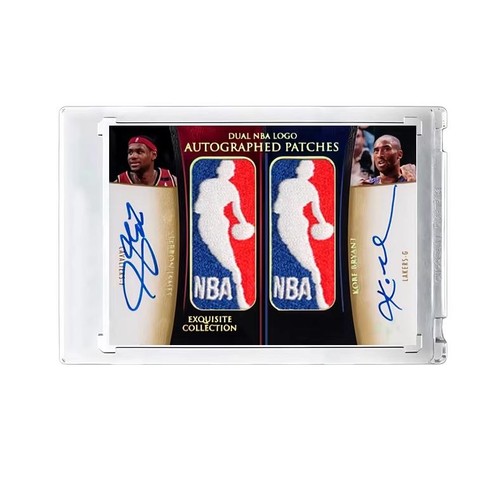Treasures Logoman Kobe Bryant&Lebron James Autographs Signed Jersey Star Card