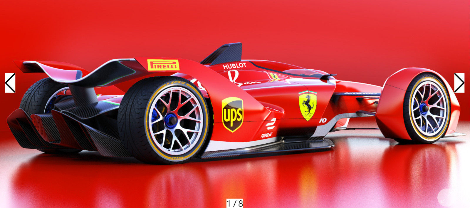 FERRARI Race Car Formula 1 Racing F1 with Custom Built Wing LARGE1:12SCALE MODEL