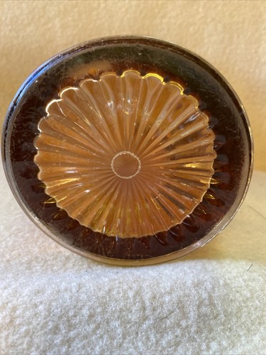 IMPERIAL 8 1/2" Marigold TREE BARK 48 oz Carnival Glass PITCHER - Picture 8 of 10