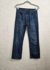 Calvin Klein Jeans Women Jean 29x26 Blue Cottonblend Midrise Slim Straight Denim