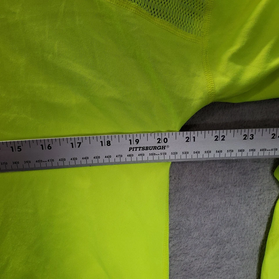 Nike Mujeres Ropa Activa Top Mediano Amarillo Neón Malla Épica Cuello en V Dri Fit Logo LEER Foto 4 de 4