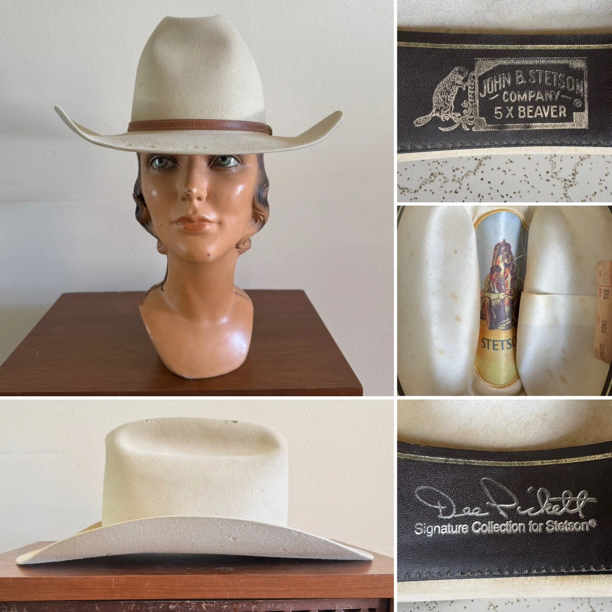 Stetson Cowboy Vintage Men's 6 7/8 Size for sale | eBay