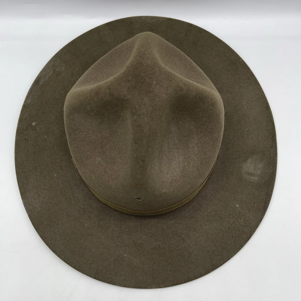 Vintage Rare John B. Stetson Company Nutria Quality Fur Felt Campaign Cowboy Hat - Image 2 of 4