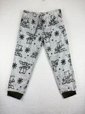 Star Wars The Mandalorian Grogu Baby Yoda Fleece Pajama Pants Womens XL