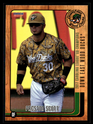 Preston Scott 2017 Down East Wood Ducks Team Set