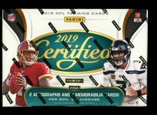 2019 Panini Certified  Football Factory Sealed Hobby Box