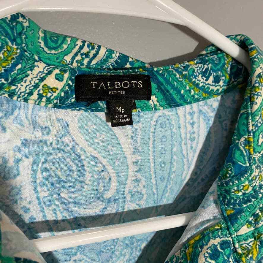 Talbots Printed Top Size Medium Petite - image 3