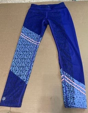 Athleta 7/8 Asym Camo Tight Purple Stash Pocket Women's Electra Sonar XS