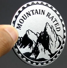 1pc Mountain Rated Auto Fender Emblem Sticker 4x4 Badge Truck SUV 6cm 2.36"