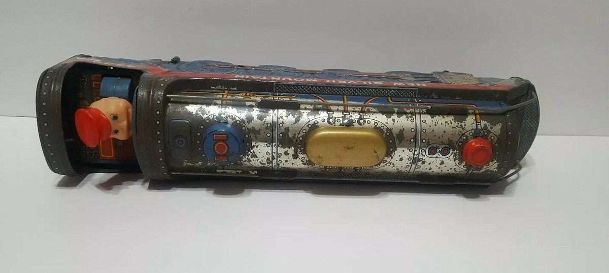 Vtg New Silver Mountain 4230 Tin Train Battery Operated 1969