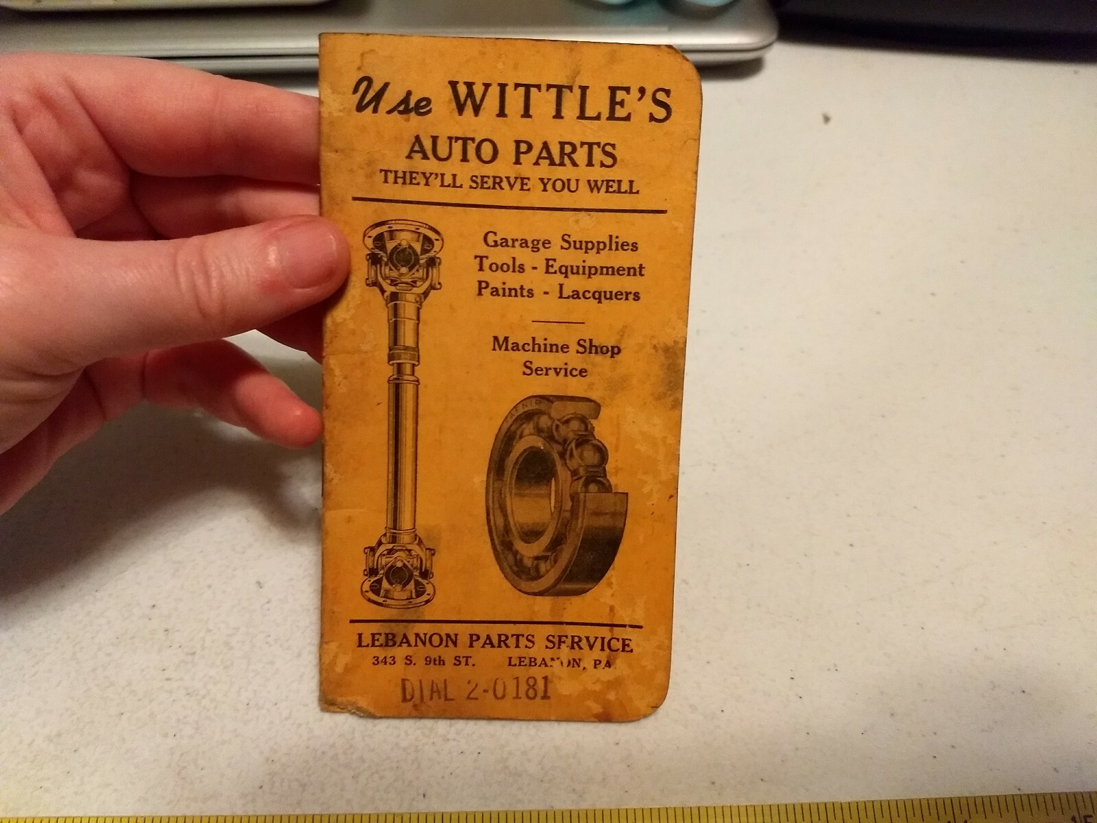 Vintage Wittle's Auto Parts Lebanon PA Parts Service Advertising 5 Digit Number eBay