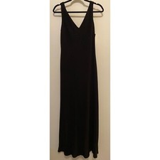 NWT Jones New York Evening Maxi Formal Dress Black & Beaded 59" Long Size 6