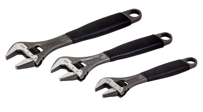 Bahco Ergo verstellbarer Schraubenschlüssel-Set mit Gummigriff, 6, 8 & 10 Zoll - ADJUST3-90