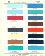 1956 Packard Caribbean Clipper 400 Patrician Executive Paint Chips Sheet Ppg