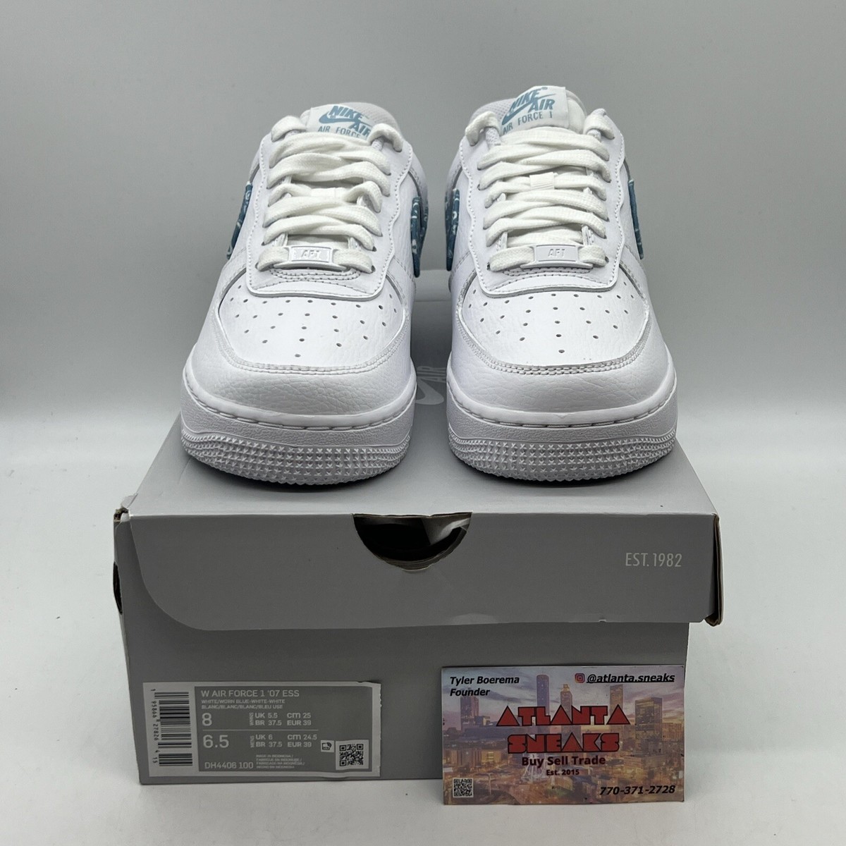 靴 Nike Women's Air Force 1 Low Paisley Nike Air Force 1 Low White Barley Barely Olive Paisley Women